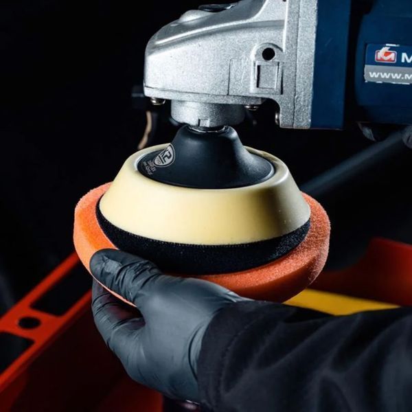 Губка з липучкою для полірування K2 Duraflex помаранчева середня 150mm L612 122770 фото