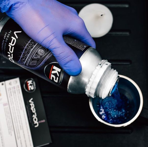Набір для безконтактного хімічного полірування фар K2 Vapron Pro Lamp Regeneration Kit 600ml D7900 124426 фото