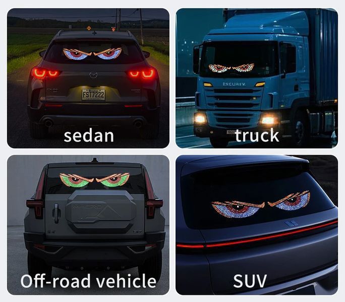 Світлодіодна LED панель Очі XL9 Red Yellow+Green (к-т 2шт) 122962 фото