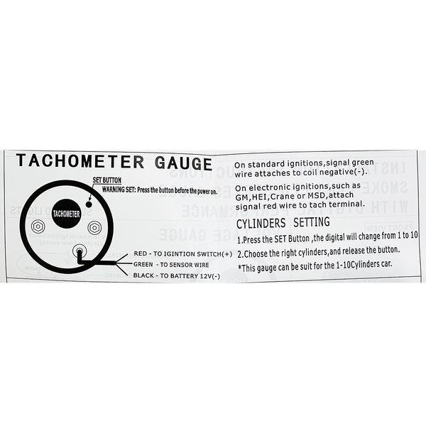 Тахометр Ket Gauge 8805 Black 52 мм 109673 фото