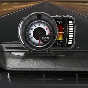 Автомобільний цифровий смарт-датчик P28 Display Speedometer HUD OBD2 + GPS 124357 фото