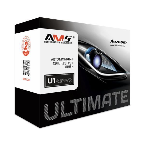 Автомобільні лінзи світлодіодні AMS Ultimate U1 2.5 F-R 58W-64W 12V 5500K (2 шт.) 123862 фото