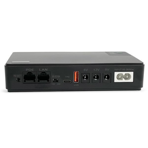 Повербанк для роутера UPS Mini DC2036P 36W POE, LAN, USB, Type-C, 5V, 9V, 12V 20000mAh Black 123514 фото