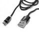 Кабель Pulso 2302M LED Blue USB - MicroUSB 2,4A 2м магнитный Black (MC-2302M BK) 91154 фото 2