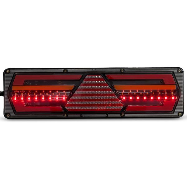 Фонари задние светодиодный DQTL-212 33х13см + бегущий поворот 12V-24V (комплект 2шт.) 124223 фото