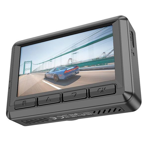 Відеореєстратор Hoco Driving Recorder With Rear Camera DV3 2.45" 1080P/720P 30fps Black 122088 фото