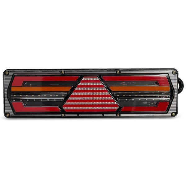 Фонари задние светодиодный DQTL-212 33х13см + бегущий поворот 12V-24V (комплект 2шт.) 124223 фото