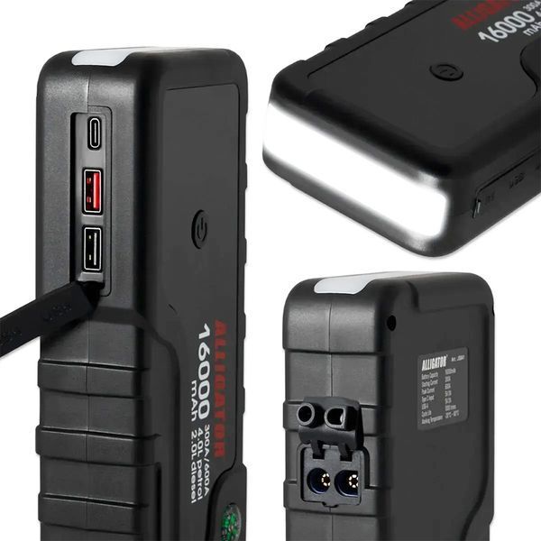 Пусковий пристрій (бустер) для авто Alligator Jump Starter 600А + Power Bank 16000mAh 12В JS841 123863 фото