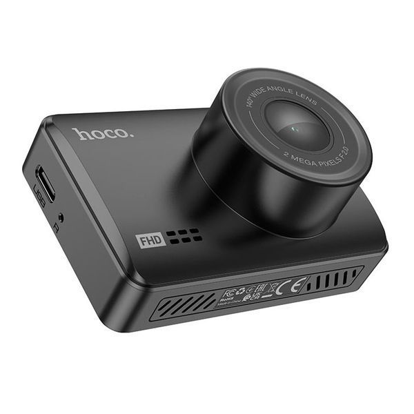 Відеореєстратор Hoco Driving Recorder With Rear Camera DV3 2.45" 1080P/720P 30fps Black 122088 фото