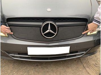 Зимова накладка Mercedes Vito W639 2010-2015 V1 (на решітку радіатора) матова DD 54290 фото