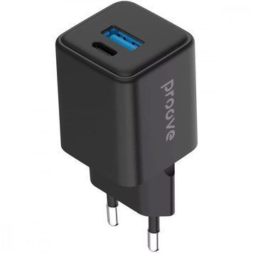 Мережевий зарядний пристрій Proove Pocket GaN 30W Type-C + USB Black 124659 фото