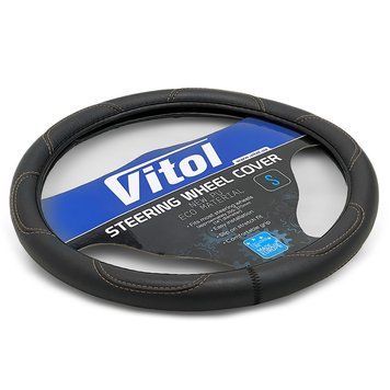 Чохол на кермо Vitol 16113 BK XL шкірозамінник (41-43 см.) 120424 фото