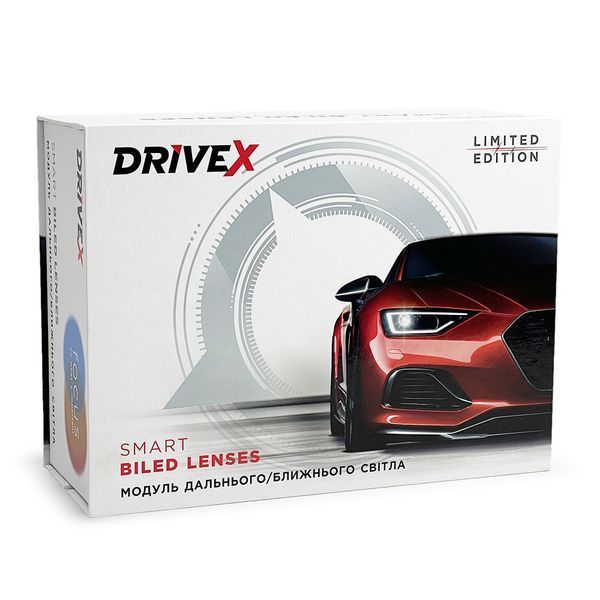 Комплект светодиодных линз DriveX Bi-LED Triada DLX 3.0" 100/110W 3-Chip 5500K 12V 123199 фото