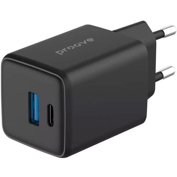 Мережевий зарядний пристрій Proove Pocket GaN 30W Type-C + USB Black 124659 фото