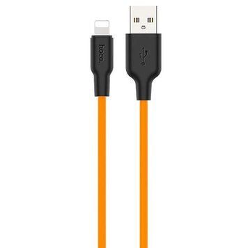 Кабель HOCO X21 Plus USB - Lightning 1m Silicone Orange 108938 фото