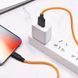 Кабель HOCO X21 Plus USB - Lightning 1m Silicone Orange 108938 фото 3