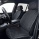 Накидки на сиденья Алькантара Премиум Audi RS (с цельными подголовниками) черные 108711 фото 1