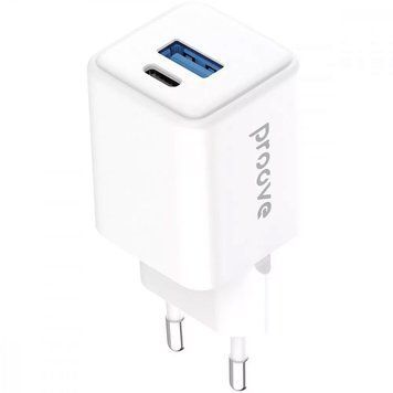 Мережевий зарядний пристрій Proove Pocket GaN 30W Type-C + USB White 124660 фото