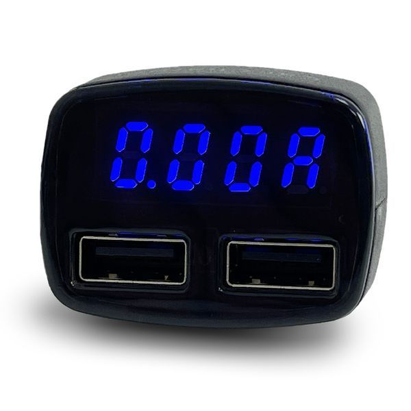 Вольтметр - Амперметр - Термометр 2USB (2.1+1A) 12-24V Синій 124217 фото