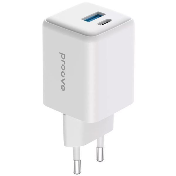 Мережевий зарядний пристрій Proove Pocket GaN 30W Type-C + USB White 124660 фото