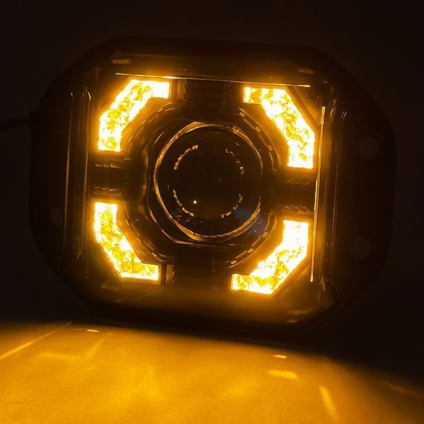 Фара диодная Лидер J 19 ближний свет + дальний свет + поворот-DRL 25W/32W (1шт) 122168 фото
