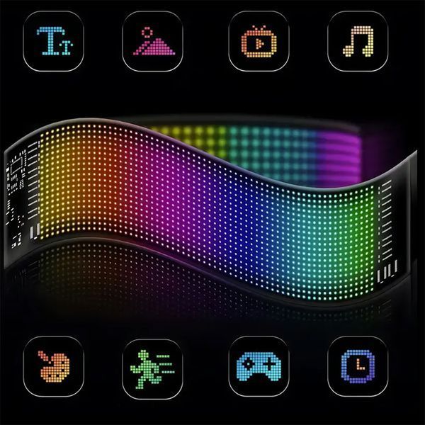 Світлодіодний гнучкий LED панель-екран RGB App Control 12 х 59,5 см (16*96) 122327 фото