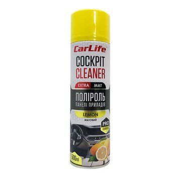 Полироль для торпеды CarLife Cockpit Cleaner EXTRA MAT (матовый эффект) Лимон 500ml (CF521) 93620 фото