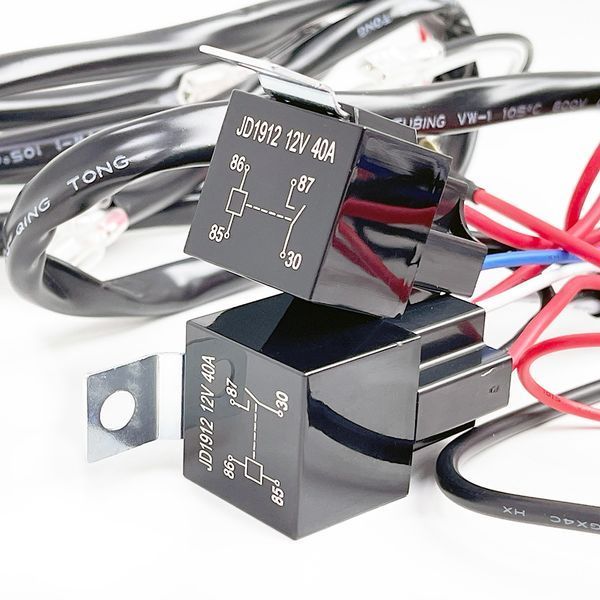 Проводка для LED балок та LED фар з режимом Ближній-Дальний 2х250W 40A 3м 12V 123329 фото