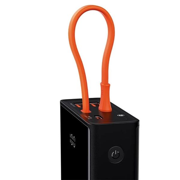 Повербанк Baseus Elf Digital Display Fast Charging 20000mAh 2USB 1Type-C + Type-C Cable 65W 5A (PPJL000001) Black 109758 фото