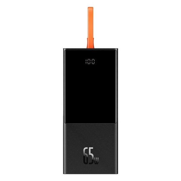 Повербанк Baseus Elf Digital Display Fast Charging 20000mAh 2USB 1Type-C + Type-C Cable 65W 5A (PPJL000001) Black 109758 фото