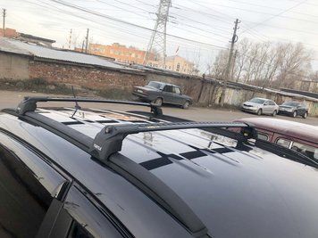 Багажник на интегрированные рейлинги Turtle AIR 2 Черные 97993 фото