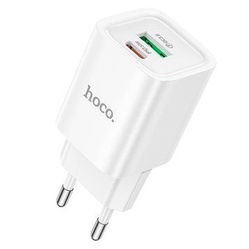 Мережевий зарядний пристрій Hoco Charm charger C149A 1USB + 1Type-C 30W 3A PD-QC White 124663 фото
