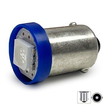 Світлодіодна автолампа Cristal BA9S 1 LED 5050SMD 12V Синя 1025 фото