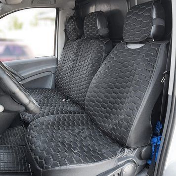 Майки-накидки на сиденья 1+2 Алькантара Премиум Audi RS (отдельные подголовники) черные 120162 фото