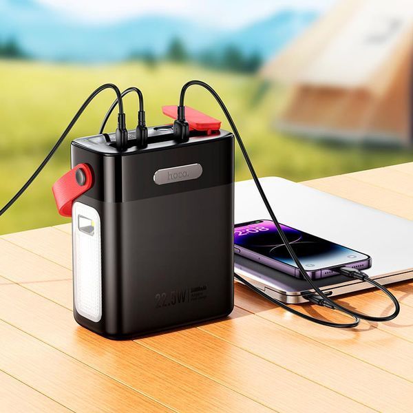 Повербанк Hoco Title J143 80000mAh 3USB, 2Type-C, 22.5W 3A PD-QC Black 123250 фото