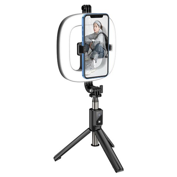 Держатель с кольцевым освещением HOCO Showfull fill light live broadcast holder LV03 Plus 107285 фото