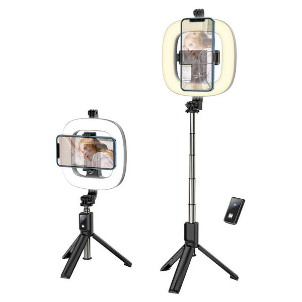 Держатель с кольцевым освещением HOCO Showfull fill light live broadcast holder LV03 Plus 107285 фото