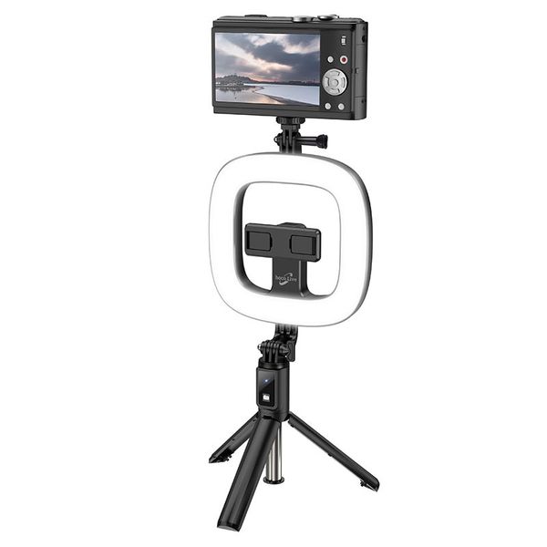 Держатель с кольцевым освещением HOCO Showfull fill light live broadcast holder LV03 Plus 107285 фото