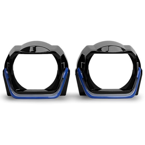 Маски Guarand під лінзи 3,0" Angel Eyes BMW Sport White DRL (Blue Stripe) Чорні Уцінка!!! 124297 фото