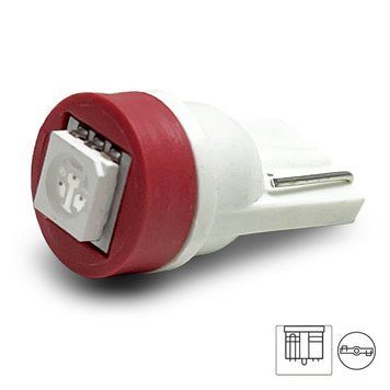 Світлодіодна автолампа Cristal T10 1 LED 5050SMD 12V Червона 1006 фото