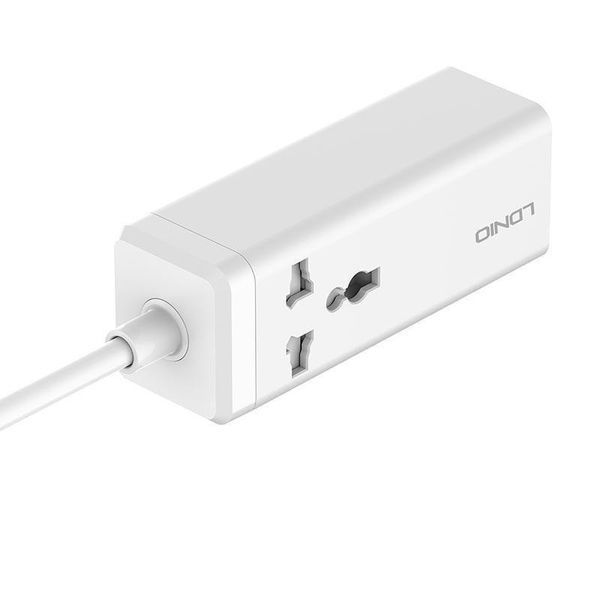 Подовжувач мережевий Ldnio SC1418 2USB 2Type-C 1Sockets QC-PD 65W-10A 2m EU Plug White 107613 фото