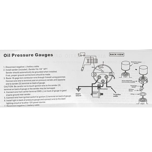Тиск олії Ket Gauge 7704-2 52 мм 21845 фото
