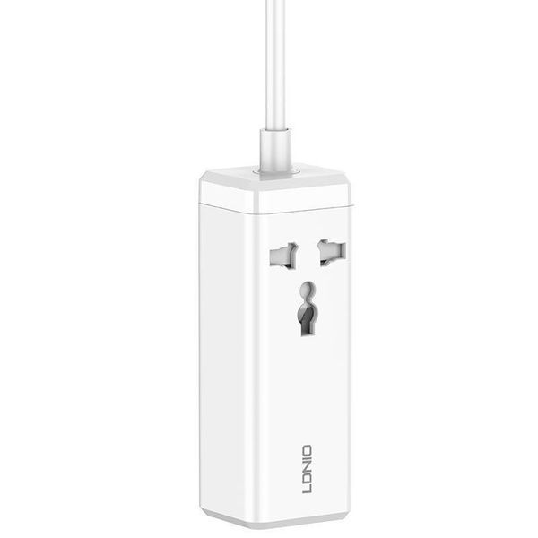 Подовжувач мережевий Ldnio SC1418 2USB 2Type-C 1Sockets QC-PD 65W-10A 2m EU Plug White 107613 фото