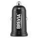 Автомобільний зарядний Brevia ePower DualCharge 48W Type-C+USB (46348CAB) Black 124668 фото 3