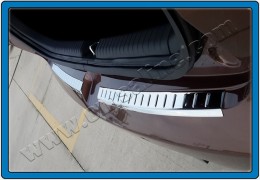 Накладка на задний бампер Hyundai i20 HB 5D 2014-2018 (2шт.нерж.) - Матированный Omsa
