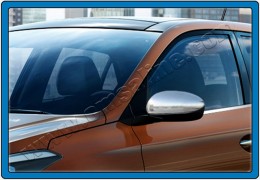 Накладки на зеркала Hyundai i20 HB 5D (2014-) (нерж.) 2 шт- Omsa