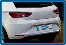 Накладка на задний бампер Seat Leon III HB 5D 2012- (нерж.) Omsa