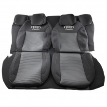 Оригинальные чехлы на сидения Audi A4 (B6) 2000-2004 (седан) (сп. 1/3. airbag. 5 подгол.) Favorite