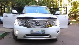 Дефлектор капота, мухобойка Nissan Patrol 2010- (Y62) SIM