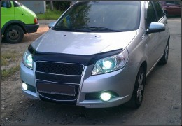 Дефлектор капота, мухобойка Chevrolet Aveo 2008-2011 HB VIP Tuning